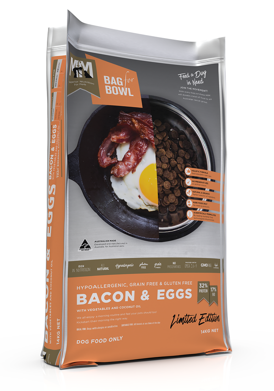 Meals for Mutts Bacon & Eggs Hypoallergenic GrainFree